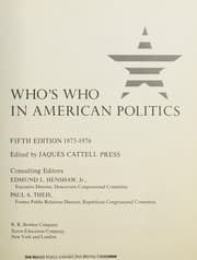 Tapa de Who's who in American politics, 1975-1976