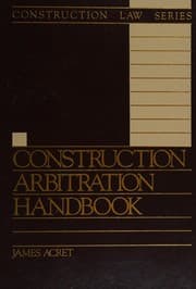 Tapa de Construction arbitration handbook