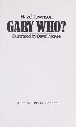 Tapa de Gary Who? (Andersen Young Readers' Library)