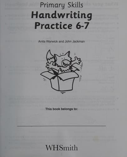 Tapa de Primary skills handwriting practice