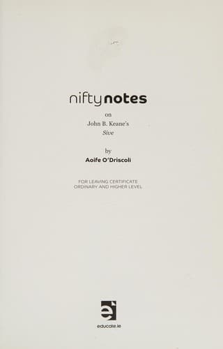 Tapa de Nifty notes on John B. Keane's Sive