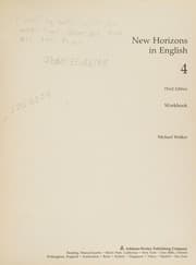 Tapa de New Horizons in English (Nhe, Level 4/Workbook)