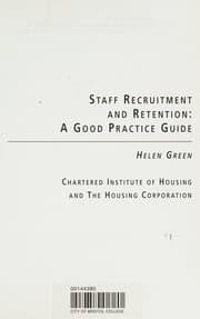 Tapa de Staff recruitment and retention