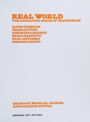 Tapa de REAL WORLD: THE DISSOLVING SPACE OF EXPERIENCE; ED. BY SUZANNE COTTER