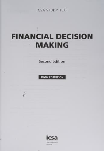 Tapa de Financial decision making