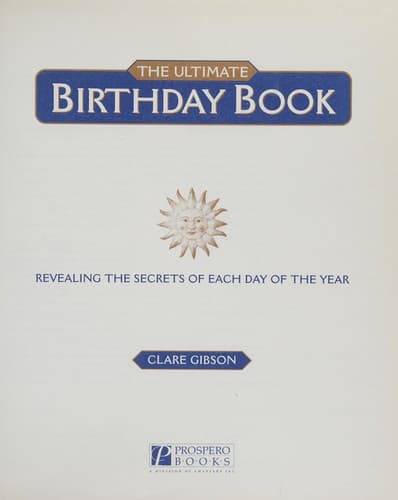 Tapa de The Ultimate Birthday Book