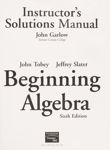 Tapa de Instructor's solutions manual