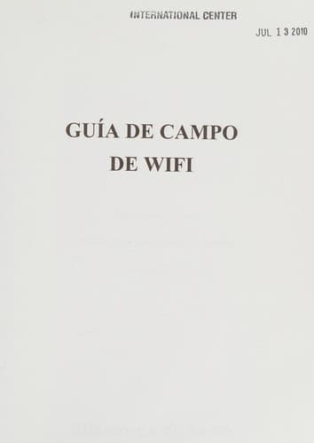 Tapa de Guia de campo de wifi