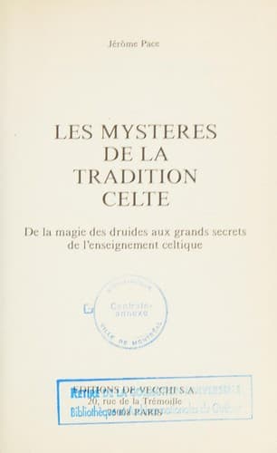 Tapa de Les Mysteres de la tradition celte
