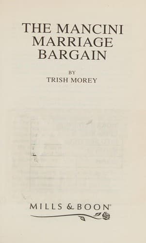 Tapa de Mancini Marriage Bargain