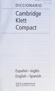 Tapa de Diccionario Cambridge Klett compact