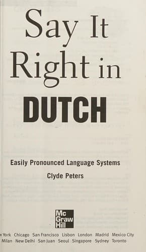 Tapa de Say it right in Dutch