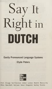 Tapa de Say it right in Dutch