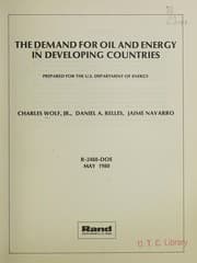 Tapa de The demand for oil and energy in developing countries