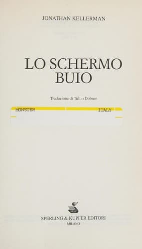 Tapa de Lo schermo buio