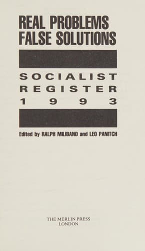 Tapa de Real problems, false solutions