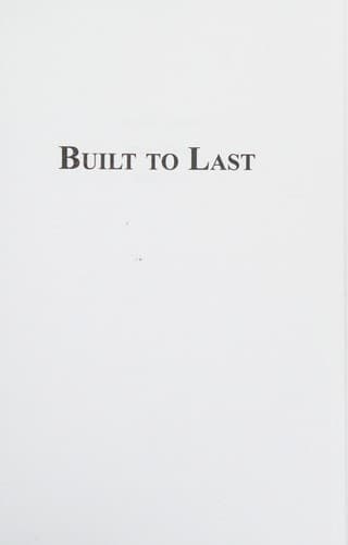 Tapa de Built to last