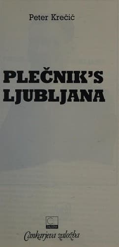 Tapa de Plečnik's Ljubljana