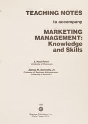 Tapa de Teaching notes to accompany Marketing management