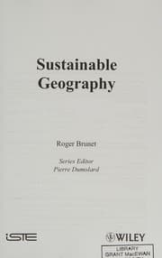 Tapa de Sustainable geography
