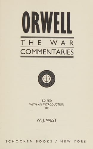 Tapa de Orwell, the war commentaries