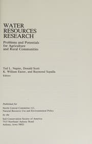 Tapa de Water resources research
