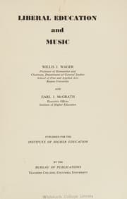 Tapa de Liberal education and music