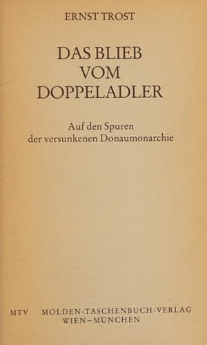 Tapa de Das blieb vom Doppeladler