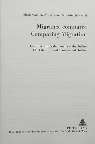 Tapa de Migrance comparée