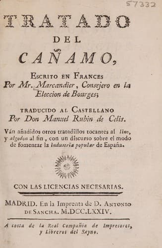 Tapa de Tratado del cañamo ...