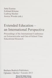 Tapa de Extended education - an international perspective