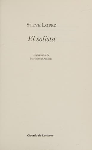 Tapa de El solista