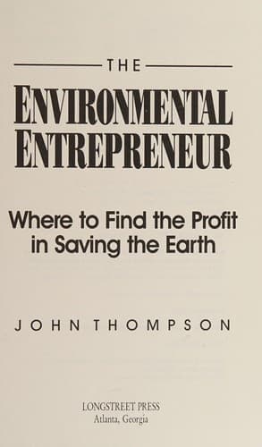 Tapa de The environmental entrepreneur
