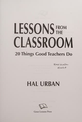 Tapa de Lessons from the Classroom 20 Things Good Teachers Do