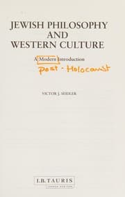 Tapa de Jewish philosophy and western culture