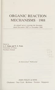 Tapa de Organic reaction mechanisms
