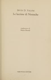 Tapa de Le lacrime di Nietzsche