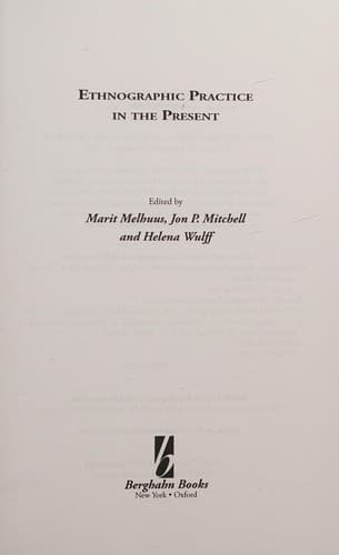 Tapa de Ethnographic practice in the present