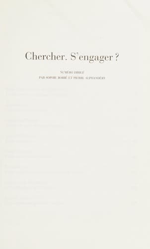 Tapa de Chercher. S'engager?