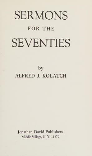 Tapa de Sermons for the seventies
