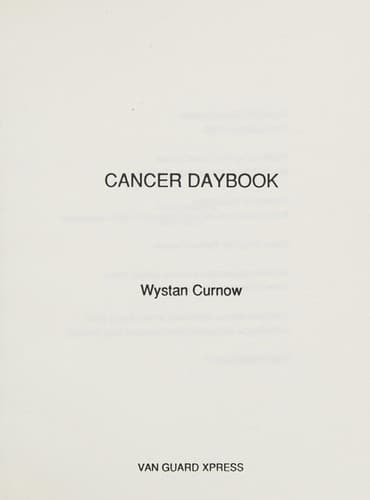 Tapa de Cancer daybook