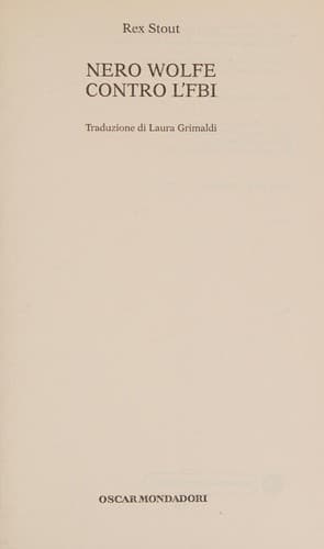 Tapa de Nero Wolfe contro l'FBI