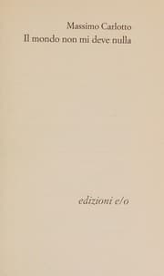 Tapa de Il mondo non mi deve nulla