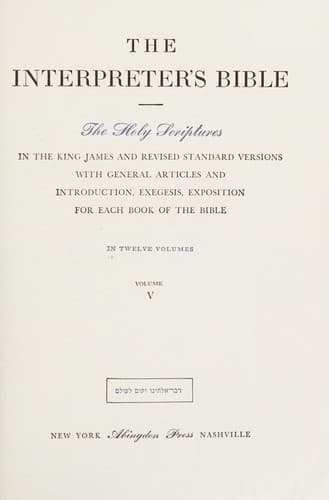Tapa de The Interpreter's Bible