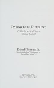 Tapa de Daring to be different