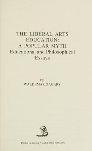 Tapa de The liberal arts education