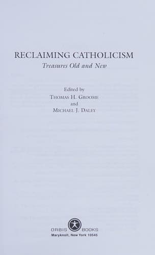 Tapa de Reclaiming Catholicism