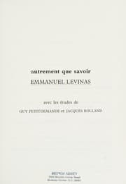 Tapa de Autrement que savoir
