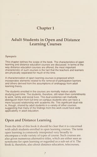 Tapa de Open learning courses for adults