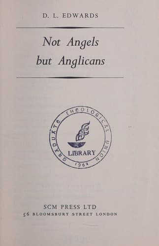 Tapa de Not angels but Anglicans
